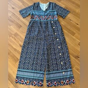 Wide Leg Floral Jumper